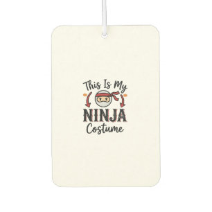 Lustiges Ninja-Kostüm Halloween-Vektordesign_1 Autolufterfrischer