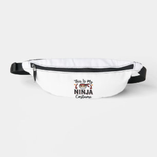 Lustiges Ninja-Kostüm Halloween-Vektordesign_1 Bauchtasche