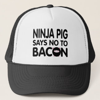 Lustiges Ninja Schwein lehnt Speck ab Truckerkappe