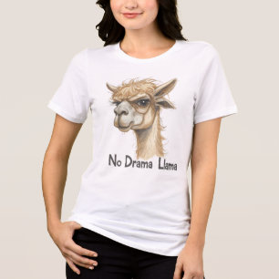 Lustiges No-Drama-Lama-Shirt für Tierliebhaber Tri-Blend Shirt