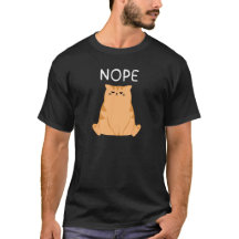 Lustiges Nope-Katze Grafik-T-Shirt
