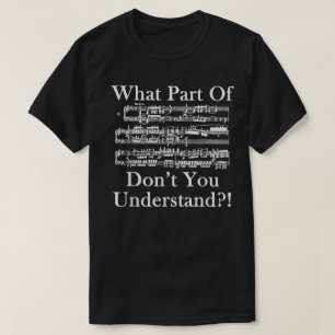Lustiges Notenblatt Verstehst du nicht Design T-Shirt