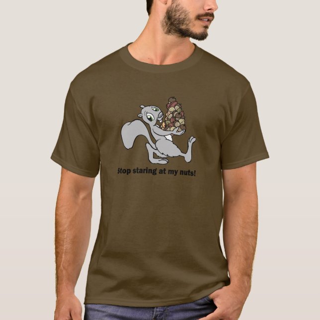 Lustiges nuts Eichhörnchen T-Shirt (Vorderseite)