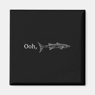Lustiges Ooh-Barracuda-Angeln Geschenk für Musik- Magnet