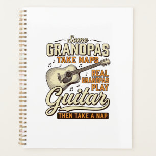Lustiges Opa-Gitarre Vintage-Gravur-Shirt-Design Planer