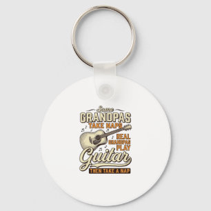 Lustiges Opa-Gitarre Vintage-Gravur-Shirt-Design Schlüsselanhänger