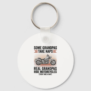 Lustiges Opa-Motorrad Vintage-Gravur T-Shirt Schlüsselanhänger