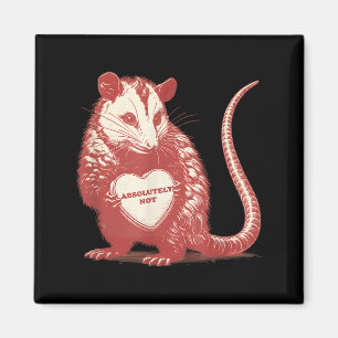 Lustiges Opossum absolut kein Valentins-Grafik Magnet