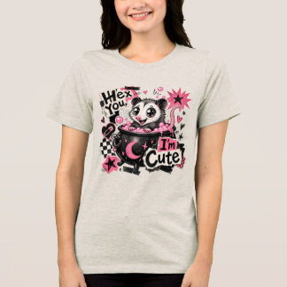Lustiges Opossum Hexe Dich, Ich Bin Süß T-Shirt Tri-Blend Shirt