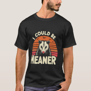 Lustiges Opossum Ich Könnte Gemeiner Sein Retro Po T-Shirt