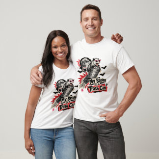 Lustiges Opossum Mein Besen ist ein Mülltonnen-Shi T-Shirt