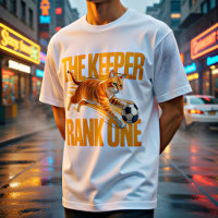 Lustiges Orange Katzen Fußball Torwart Geschenk
