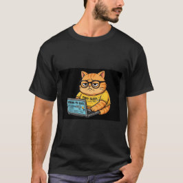 Lustiges Orange-Katzen-Programmierer-Shirt T-Shirt