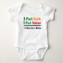 Lustiges organisches Baby-Shirt Irisch Italienisch
