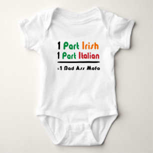 Lustiges organisches Baby-Shirt Irisch Italienisch Baby Strampler