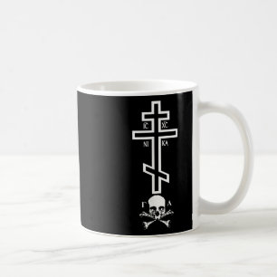 Lustiges orthodoxes Kreuz mit Schädel von Adam ort Kaffeetasse