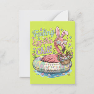Lustiges Oster-Flamingo-Gefühl Eggstra Chill Cute Mitteilungskarte