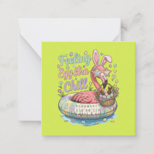 Lustiges Oster-Flamingo-Gefühl Eggstra Chill Cute Mitteilungskarte
