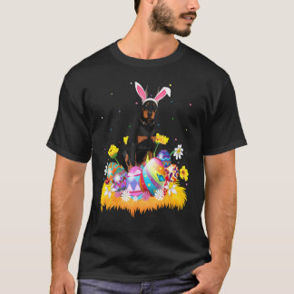 Lustiges Osterei Dobermann Hund Ostersonntag T-Shirt