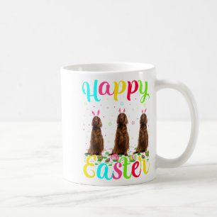 Lustiges Osterei Hase Irischer Setter Hund Glückli Kaffeetasse