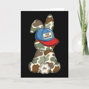 Lustiges Osterhasengesicht Camo für Jungen Männer  Karte