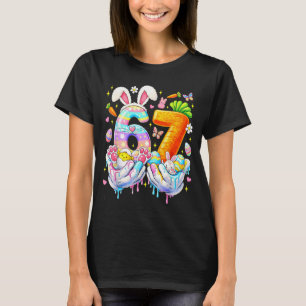 Lustiges Ostern 67 Sechs Sieben Hase Eier Mem Frau T-Shirt