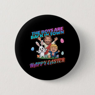 Lustiges Ostern Jesus Osterhase Trump Jungen sind  Button
