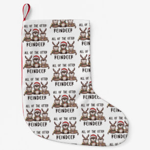 Lustiges Otter-Rentier-Weihnachts-Tier Kleiner Weihnachtsstrumpf