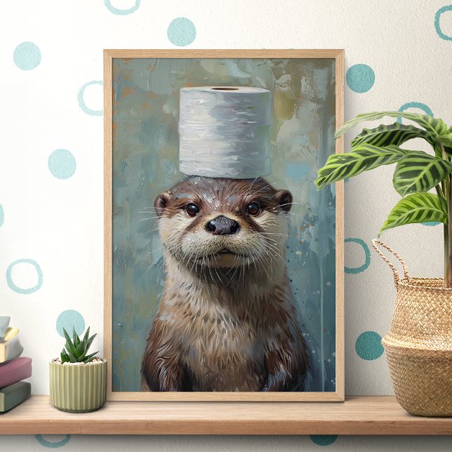 Lustiges Otter Toilettenpapier Poster (Von Creator hochgeladen)