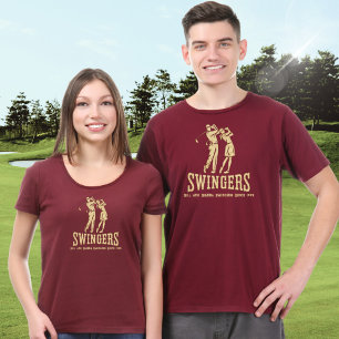 Lustiges Paar individuell Golf-Geschenk passend T-Shirt