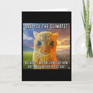 Lustiges Paar Valentinstag Orange Katze Meme Bist  Karte