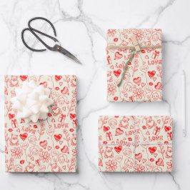 lustiges Packpapier Geschenkpapier Set