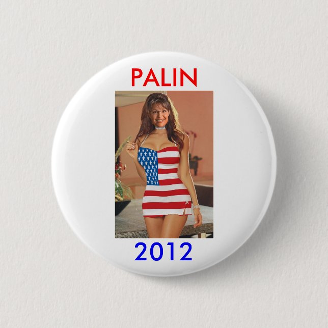 Lustiges Palin 2012 Knopf (AntiObama) Palin Button (Vorderseite)