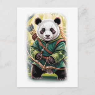 Lustiges Panda-Filmdesign auf Weiß Feiertagspostkarte