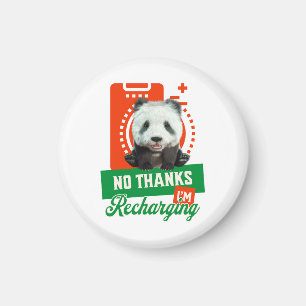 Lustiges Panda Introvert Batterie Wiederaufladung Magnet