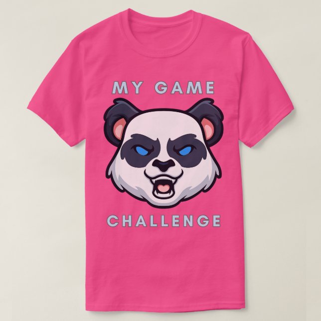 lustiges Panda Mein Spiel Challenge-Shirt T-Shirt (Design vorne)