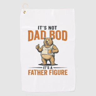 Lustiges Papa-Bod-Vaterfigur-Bär-Bier-Shirt_1 Golfhandtuch
