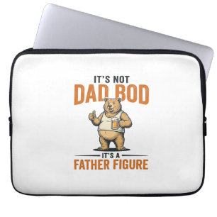 Lustiges Papa-Bod-Vaterfigur-Bär-Bier-Shirt_1 Laptopschutzhülle