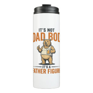 Lustiges Papa-Bod-Vaterfigur-Bär-Bier-Shirt_1 Thermosbecher