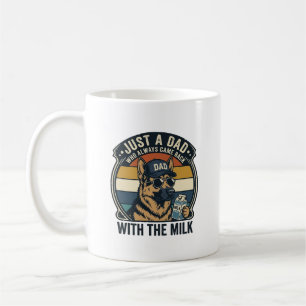Lustiges Papa Deutscher Schäferhund Milch Retro-Sh Kaffeetasse
