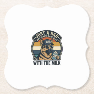 Lustiges Papa Deutscher Schäferhund Milch Retro-Sh Untersetzer