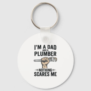 Lustiges Papa-Klempner-Vintage-Stickerei-Shirt-Des Schlüsselanhänger