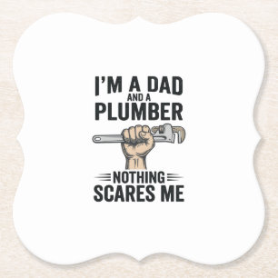 Lustiges Papa-Klempner-Vintage-Stickerei-Shirt-Des Untersetzer