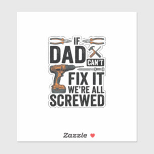 Lustiges Papa-Reparatur-Tool-Zitat-Vektordesign_ Aufkleber