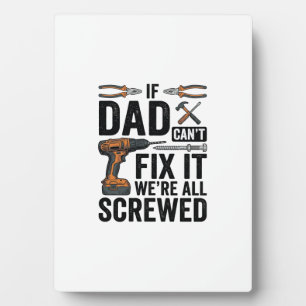 Lustiges Papa-Repariert-Es-Verschraubtes-Tool-Zita Fotoplatte