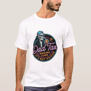 Lustiges Papa Steuer Skelett Vintage Gravur Shirt
