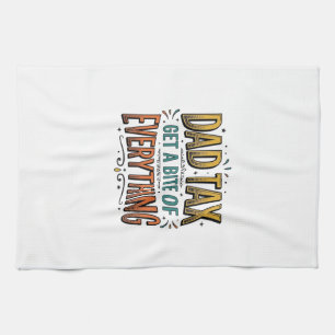 Lustiges Papa-Steuer Vintage-Gravur-Shirt-Design_1 Geschirrtuch