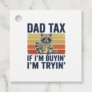 Lustiges Papa Steuer Waschbär Vintage Grafik T-Shi Geschenkanhänger