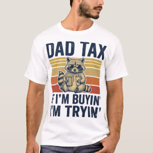 Lustiges Papa Steuer Waschbär Vintage Grafik T-Shi T-Shirt