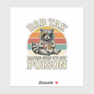 Lustiges Papa Steuer Waschbär Vintage T-Shirt Desi Aufkleber